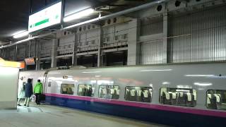 東北新幹線E4系MAX(2012/7月以降順次廃車)&E2系の発車シーン。仙台駅にて