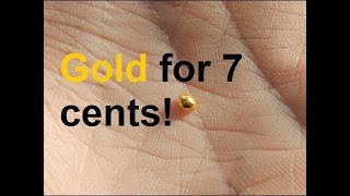 Золото из 1 кг породы за 5 рублей!/Gold from 1 kg of breed for 7 cent!