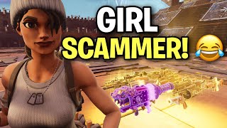 Angry RICH GIRL!  Tried to SCAM me! ?? (Scammer Get Scammed) Fortnite Save The World