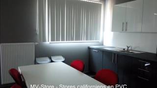 Stores à lamelle verticale (store californien) en PVC