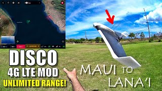 Parrot DISCO Unlimited Range! 4G LTE + Li-Ion Mod - 25 Mile MAUI to LANAI Manual Flight ??