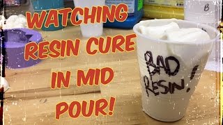 LET'S WATCH RESIN CURE IN MID POUR!!! Pouring Smooth-Cast 320 resin!
