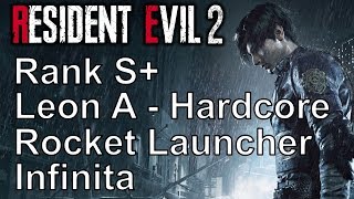 RESIDENT EVIL 2 REMAKE - LEON A - HARDCORE - RANK S+ - GAMEPLAY COMPLETA [PC]