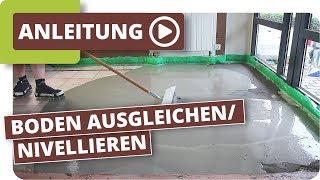 Boden ausgleichen; Fussboden nivellieren; Untergrund spachteln und Ausgleichsmasse auftragen