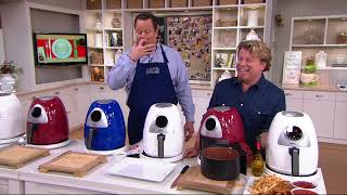 Power Air Fryer XL Pro 3.4-qt Touchscreen with Barrel Pan & Grill Rack on QVC