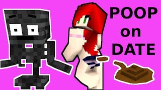 Monster School: GIRL POOP ON DATE WITH WITHER SKELETON - Minecraft Animation