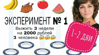 Меню 12 (День 1-2) | Эксперимент № 1 | Выжить на 2000 р 3 недели 3 человека