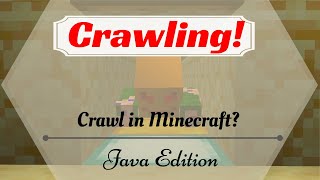 How To Crawl in Minecraft 1.14 JAVA Edition