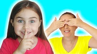 Alika and Max play hide and seek with magic cloak. Pretend play with GLOBIKI