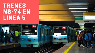 Metro de Santiago | Compilación de trenes Alsthom NS74 en Linea 5 (Septiembre 2019)