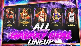 USING A FULL GALAXY OPAL TEAM! 11 GALAXY OPALS! NBA 2k20 MyTEAM
