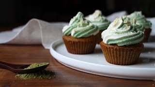 Cupcake thé matcha et chocolat blanc