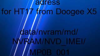 Homtom  ht17 восстановление кирпича, восстановление NVRAM, IMEI часть1
