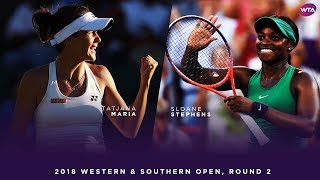Sloane Stephens vs. Tatjana Maria | 2018 Western & Southern Open Round Two | WTA Highlights