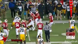Nick Nelson (Wisconsin CB) vs Iowa - 2017