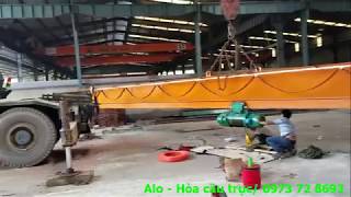 Lắp đặt và cẩu Cầu Trục 5 Tấn Dầm Đơn Lên Ray
