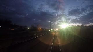 Таймлапс из кабины электровоза ВЛ10 ночью. GoPro Hero 4 SE