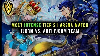Fire Emblem Heroes - Most INTENSE Tier 21 Arena Match Ever - Fjorm vs. Anti Fjorm Team