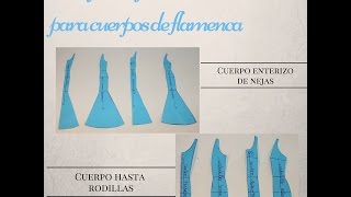 2 tipos de patrones para cuerpos del traje de flamenca.