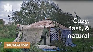 Nomadic tiny home: Mongolian yurt moves in 1 day, DIY-style