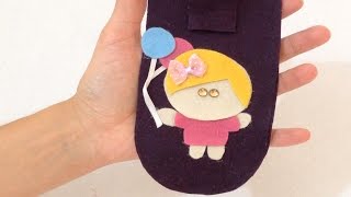 Como Fazer Capinha de Celular em Feltro Sem Costura - Artesanato DIY