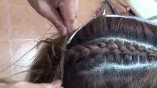 改訂版　簡単　コーンロウのやり方　let,s try !!easy to cornrow hair arrangement