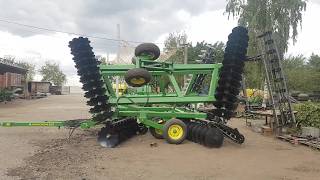 дисковая борона John Deere 637 9.5 метра ширина захвата с катками