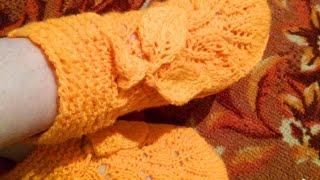 #Вязание_Спицами #Носки #Ажурный_Узор #ЛИСТИКИ Осенняя грусть
