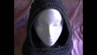 How to crochet a Easy Scoodie Part 2 of 2 Scarf/Hoodie