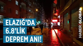 Elazığ'da 6.8'lik Deprem Anı! Elazığ Şiddetli Depremde Böyle Sallandı!