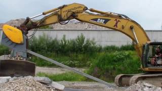 Переработка железобетонных шпал, свай, колонн - дробилка HARTL HBC750
