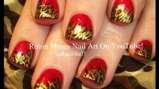 Short Nail Art Leopard Print Design Tutorial
