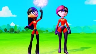 Игра для детей приключения Эластики, Фиалки из мультика Суперсемейка и Машинки Дисней Cars