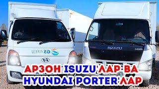ISUZU, ГАЗЕЛ ва HYUNDAI PORTER НАРХЛАРИ