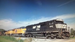 NS 6912 leads Norfolk Southern Railway trackage rights train on CF&E Railroad