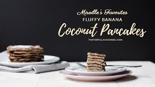 Fluffy banana coconut pancakes recipe