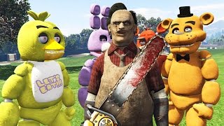 ANIMATRONICS vs WORLD'S CREEPIEST KILLER LEATHERFACE! (GTA 5 Mods Funny Moments)