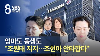 엄마도 동생도 "조원태 지지…조현아 안타깝다" / SBS