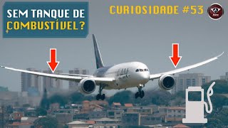 Por que o combustível dos aviões fica nas asas?