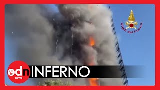 Entire Tower Block in Milan Goes up in FLAMES