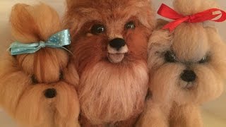 ЙОРИК -- СУХОЕ  ВАЛЯНИЕ  / ШКОЛА  ФЕЛТИНГА Татьяны Шелиповой  / How to Make Felt Dog/毡玩具