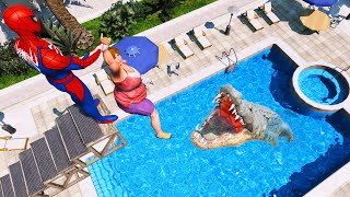 SPIDERMAN Water Ragdolls | GTA 5 Jumps/Fails #63 (Euphoria Physics | Funny Moments | Ragdoll)