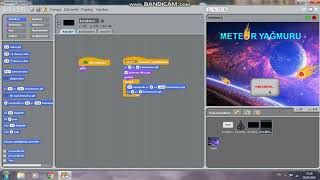 Scratch-2.Bölüm Meteor Yağmuru Oyunu Nasıl Yapılır? Tr -How to play meteor shower with scratch?