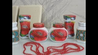 ДЕКУПАЖ БАНОК.ДЕКОР БАНОК,