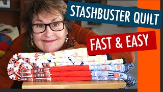 ❤️??⭐️FAST &  EASY FREE QUILT PATTERN - BEGINNER BARGELLO - STASHBUSTER