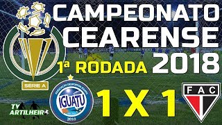 [Cearense '18] 1ª Rodada | AD Iguatu 1 X 1 Ferroviário AC | Narração: Cesar Luis | TV ARTILHEIRO