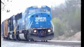 Conrail SD60I leading! With Great RS3L! (Archived Footage)