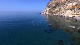 Beautyfull Remote Beach in Limassol by Cyprus from Above and Oramatech