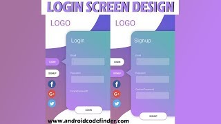Awesome Login and Signup Screen Design Using Constraint Layout In Android Studio