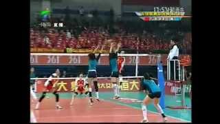 2012-3-3 Chinese League final Guangdong Evergrande恆大女排 3-2 Shanghai Dunlop上海女排 set5